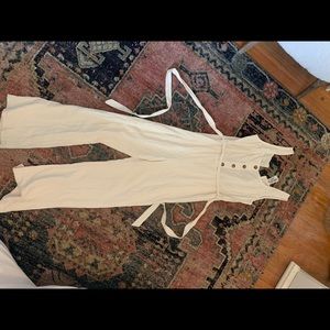 White Button Up Jumpsuit